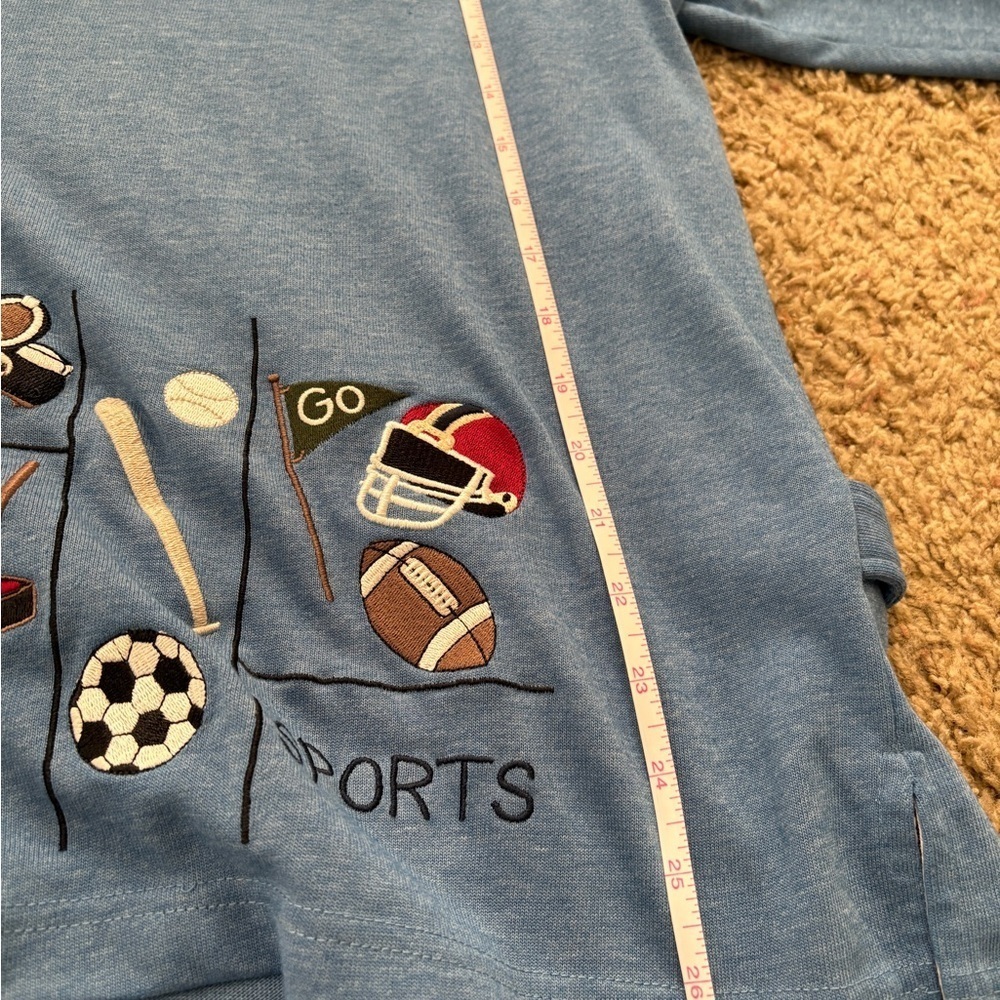 C.J. Banks Vintage Blue Sports Embroidered Shacket Teacher Kidcore Gym Teacher - Picture 12 of 12